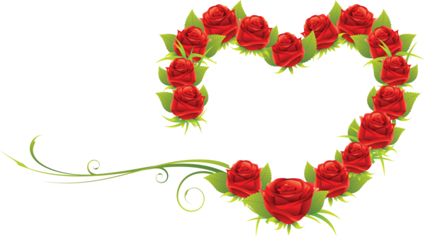 Transparent Rose Heart Birthday Flower for Valentines Day