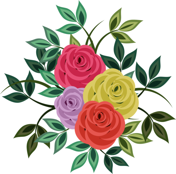 Transparent Flower Beach Rose Inkscape Petal Plant for Valentines Day