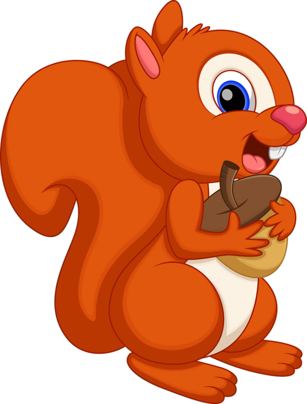 Transparent Thanksgiving Squirrel Cartoon Tail for Acorns for Thanksgiving