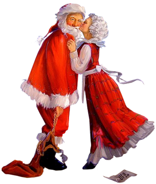 Transparent Mrs Claus Santa Claus Père Noël Costume for Christmas