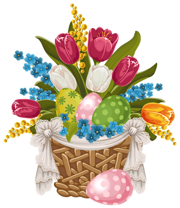 Transparent Easter Flowerpot Cut flowers Flower for Easter Basket for Easter