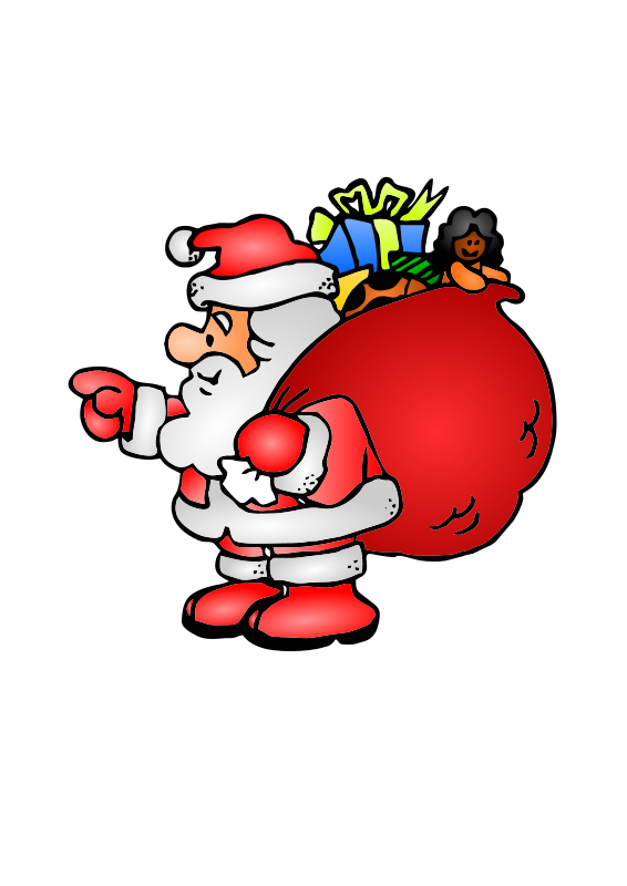 Transparent Santa Claus Rudolph Teacher Cartoon for Christmas