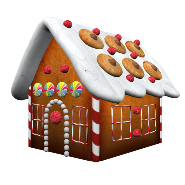 Transparent Gingerbread House Fairy Tale House Christmas Ornament Confectionery for Christmas