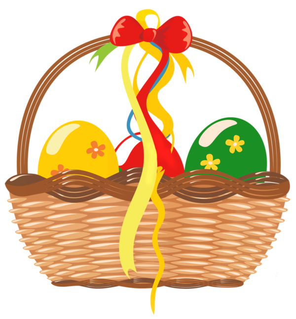 Transparent Easter Basket Picnic basket Yellow for Easter Basket for Easter