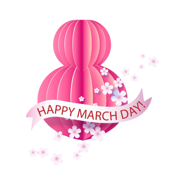 Transparent International Women's Day Pink Logo Text for Women's Day for International Womens Day