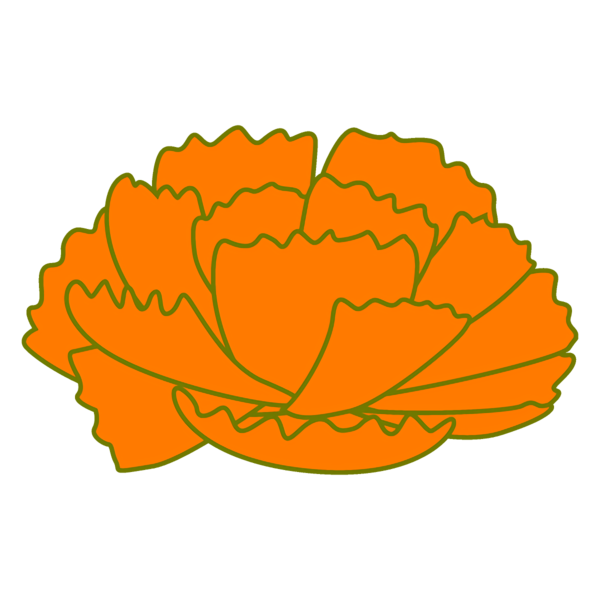 Transparent Mother's Day Orange Yellow Leaf for Mother's Day Flower for Mothers Day