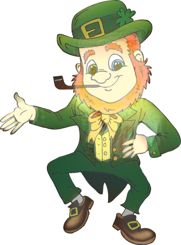 Transparent Saint Patricks Day Leprechaun Irish People Cartoon Green for St Patricks Day