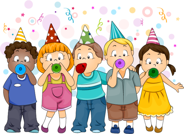 Transparent New Year Child Party Cartoon for New Year