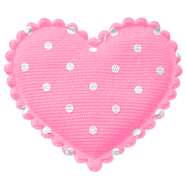 Transparent Heart Valentines Day Embroidery Pink for Valentines Day
