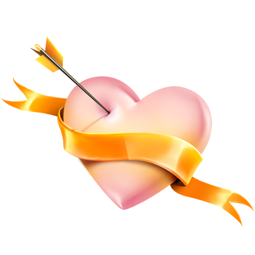 Transparent Heart Valentines Day Flat Design Peach for Valentines Day
