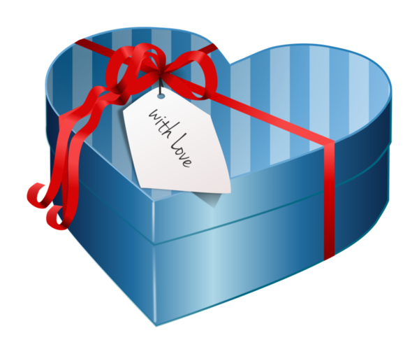 Transparent Gift Birthday Santa Claus Blue Box for Valentines Day