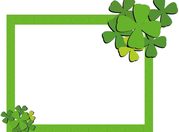 Transparent Fourleaf Clover Green Poster Plant Leaf for St Patricks Day