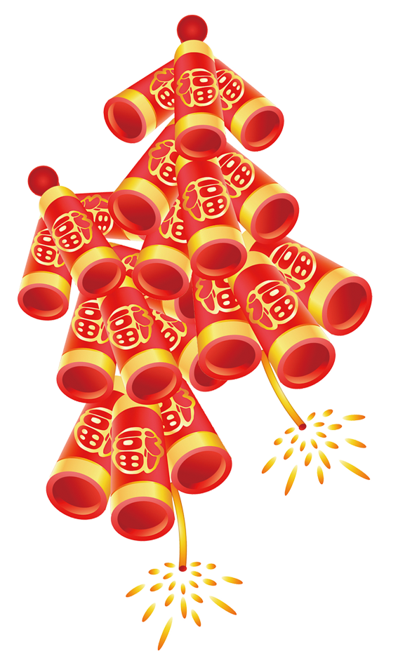 Transparent Firecracker Chinese New Year Festival Christmas Ornament Christmas Decoration for New Year