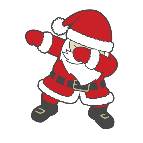 Transparent Santa Claus Tshirt Dab Cartoon for Christmas