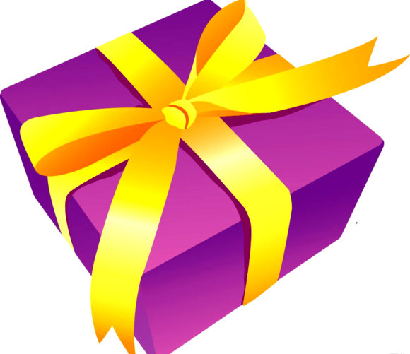 Transparent Gift Box Christmas Gift Yellow Purple for Christmas
