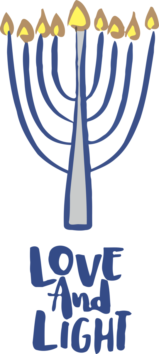 Transparent Hanukkah Menorah Logo Line for Hanukkah Candle for Hanukkah