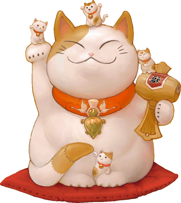 Transparent Manekineko Neko Atsume Cat Christmas Ornament Christmas Decoration for Christmas