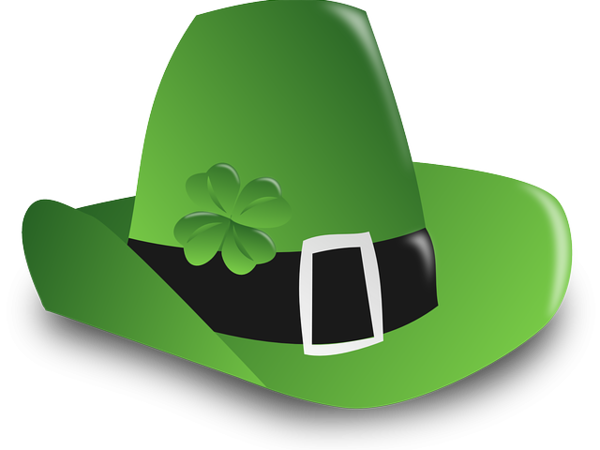 Transparent Public Holiday 17 March Irish People Green Hat for St Patricks Day