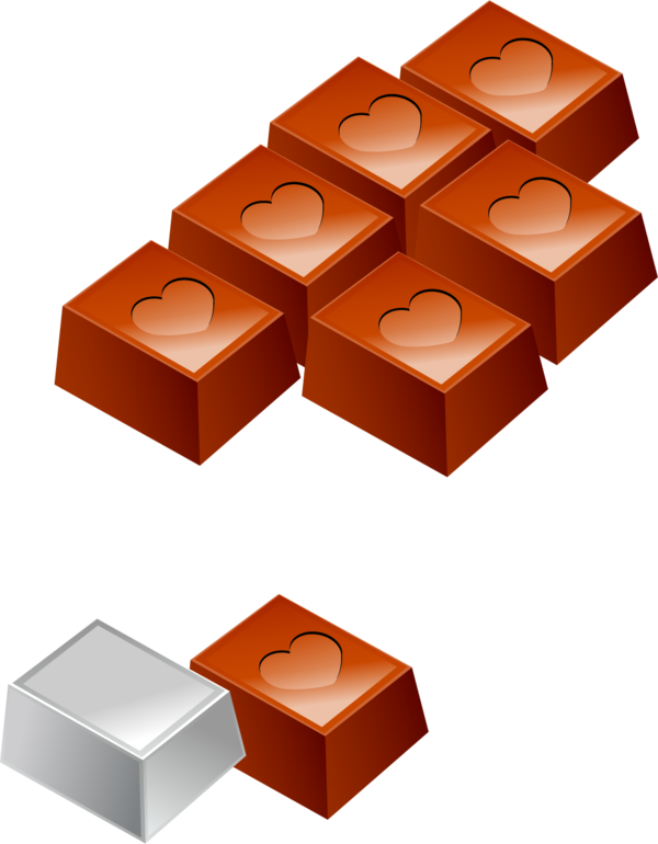 Transparent Chocolate Bar Chocolate Chocolate Box Art Box Orange for Valentines Day