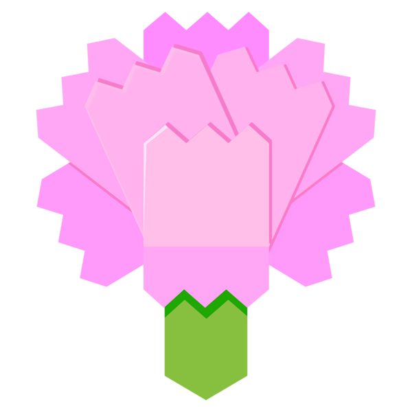 Transparent Mother's Day Pink Design Origami for Mother's Day Flower for Mothers Day