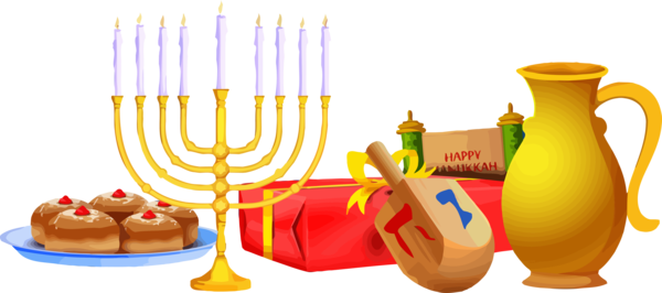Transparent Hanukkah Hanukkah Menorah Birthday candle for Happy Hanukkah for Hanukkah