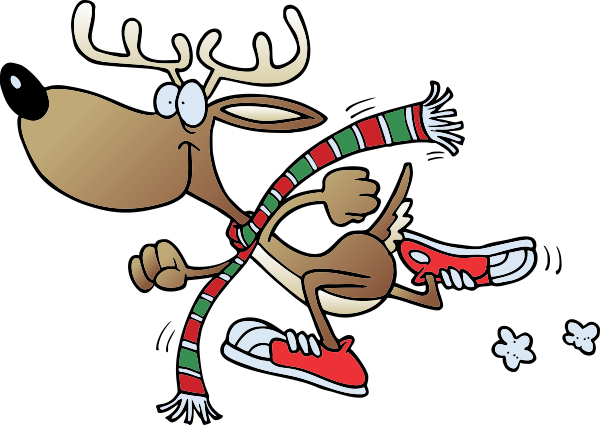 Transparent Reindeer Santa Claus Running Deer for Christmas