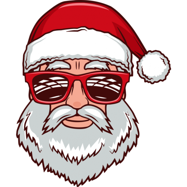 Transparent Santa Claus Mrs Claus Christmas Facial Hair for Christmas