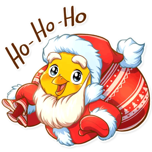 Transparent Telegram Text Christmas Day Cartoon Santa Claus for Christmas