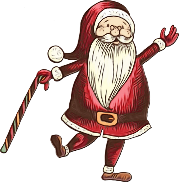 Transparent Santa Claus Christmas Invitation Cartoon for Christmas