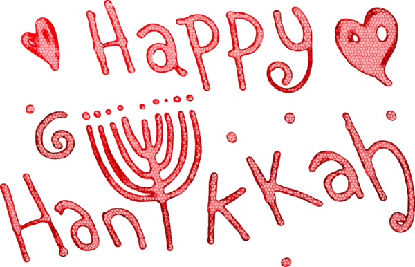 Transparent Hanukkah Text Font Heart for Hanukkah Candle for Hanukkah