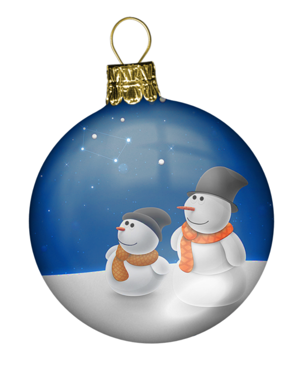 Transparent Mobile Phones Blue Laptop Christmas Ornament Snowman for Christmas