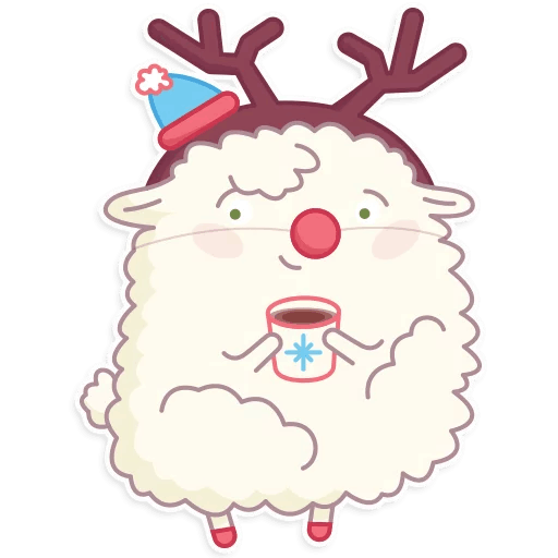 Transparent Telegram Sticker App Store Deer Christmas Ornament for Christmas