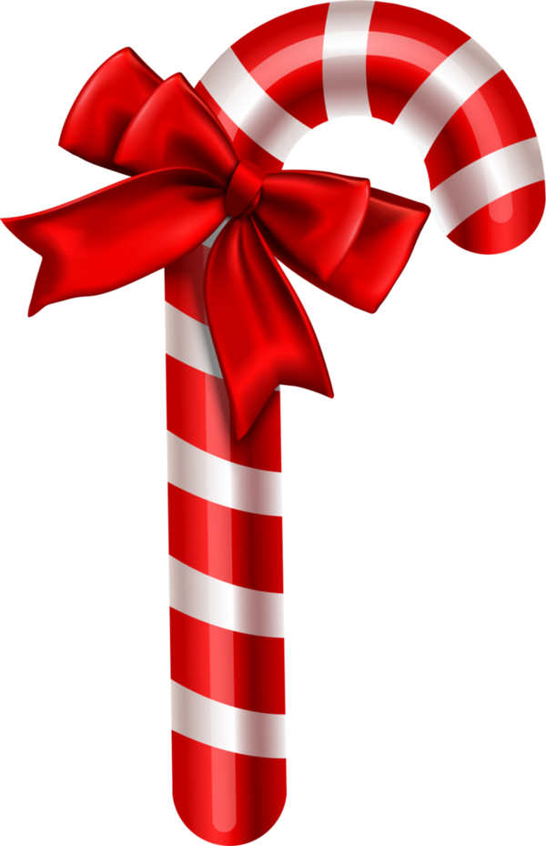 Transparent Candy Cane Stick Candy Ribbon Candy Red Christmas for Christmas