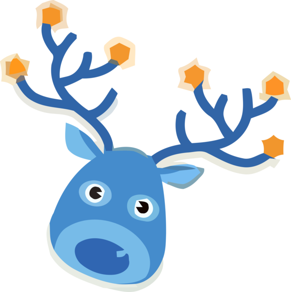 Transparent Hanukkah Deer Reindeer for Happy Hanukkah for Hanukkah