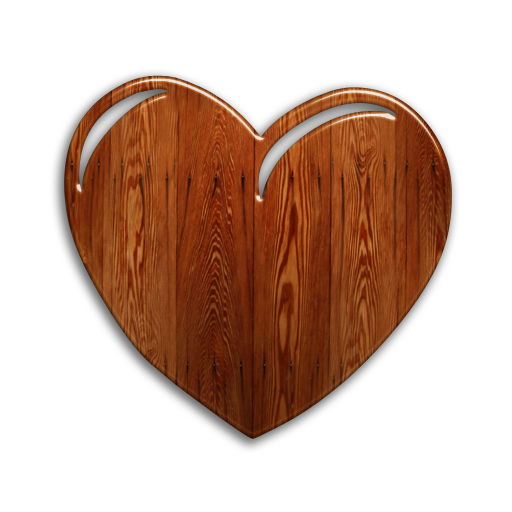 Transparent Wood Heart Love Varnish for Valentines Day