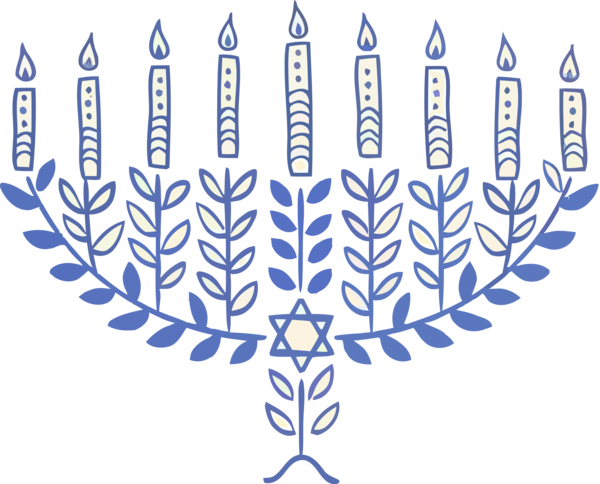Transparent Hanukkah Leaf Menorah Vascular plant for Hanukkah Candle for Hanukkah