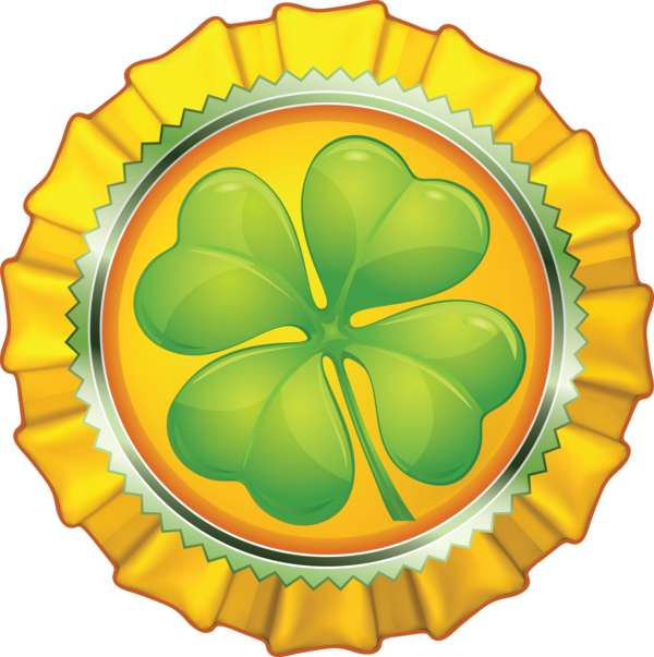 Transparent Symbol Clover Fourleaf Clover Flower Leaf for St Patricks Day