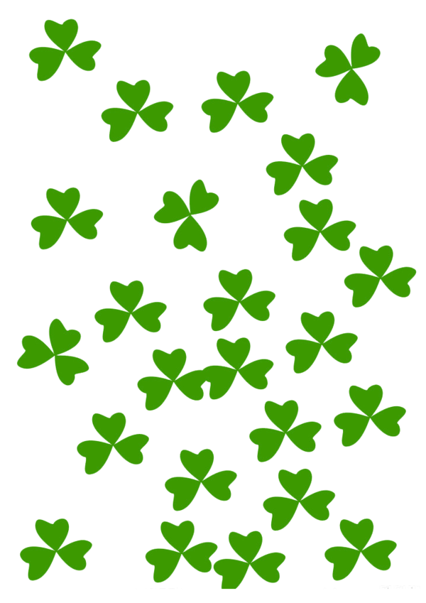 Transparent Clover Fourleaf Clover Leaf Heart Symmetry for St Patricks Day