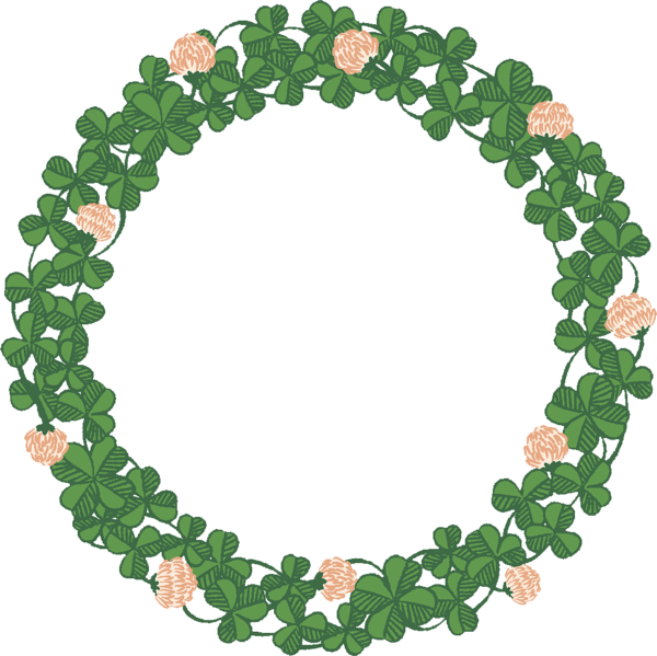 Transparent Leaf Green Clover Symmetry for St Patricks Day