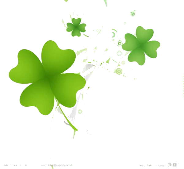 Transparent Fourleaf Clover Clover Environmental Protection Plant Flower for St Patricks Day