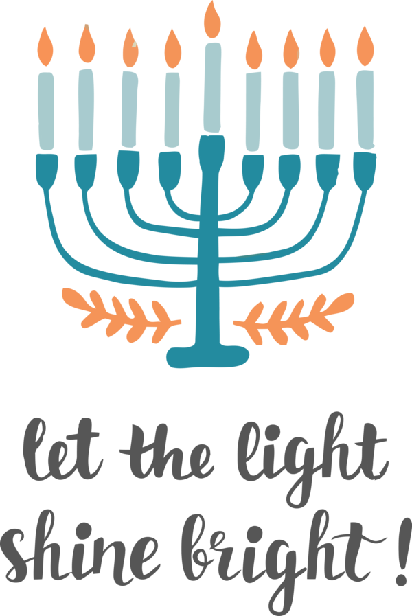 Transparent Hanukkah Menorah Text Candle holder for Hanukkah Candle for Hanukkah