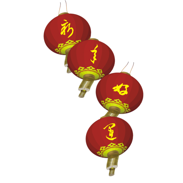 Transparent Chinese New Year Lantern Festival Fireworks Christmas Ornament Lighting for New Year