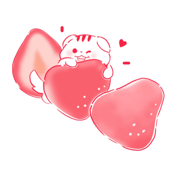 Transparent Kawaii Cuteness Sticker Heart Pink for Valentines Day
