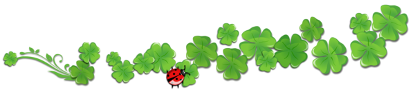 Transparent Lucky Charms Leprechaun Symbol Grass Family Leaf for St Patricks Day