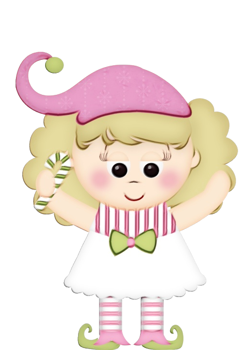 Transparent Christmas Day Character Drawing Cartoon Pink for Christmas