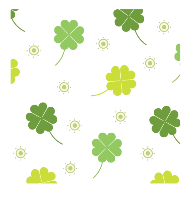 Transparent Fourleaf Clover Leaf Fundal Flora for St Patricks Day