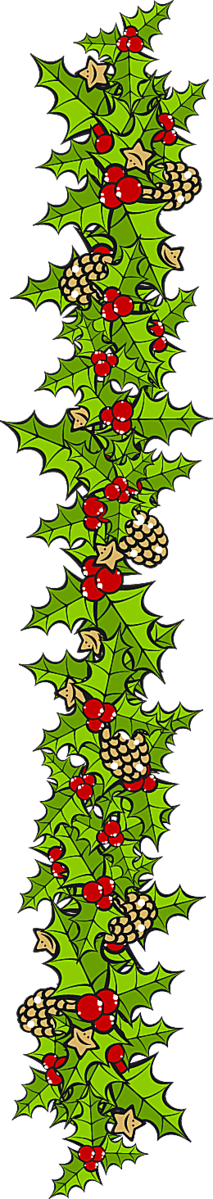 Transparent Borders Clip Art Christmas Day Cartoon Leaf Flora for Christmas
