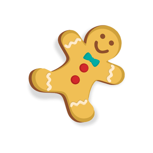 Transparent Gingerbread Man Ginger Snap Gingerbread Food Yellow for Christmas