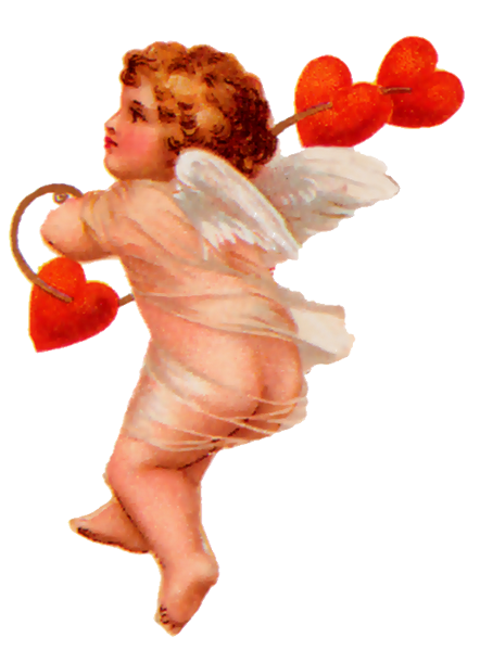 Transparent Cupid Angel Bokmärke Petal for Valentines Day