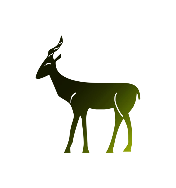 Transparent Reindeer Deer Silhouette Antelope Chamois for Christmas